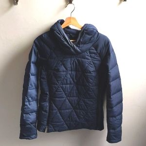 Lululemon Fluffed Up Pullover Hooded Jacket Blue Goose Down